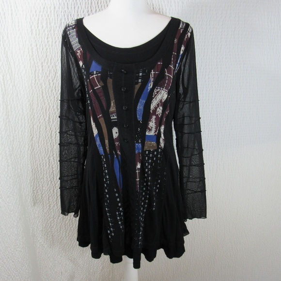 Dolce Vita Dresses & Skirts - Dolce Vita Tunic Top Dress Layered Look Black M